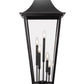 Z-Lite Gannon 16" W x 40" H 5-Light Black Stainless Steel Outdoor Post Mounted Fixture With Clear Beveled Glass Shade