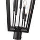 Z-Lite Gannon 16" W x 40" H 5-Light Black Stainless Steel Outdoor Post Mounted Fixture With Clear Beveled Glass Shade