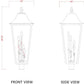 Z-Lite Gannon 16" W x 40" H 5-Light Black Stainless Steel Outdoor Post Mounted Fixture With Clear Beveled Glass Shade