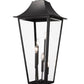 Z-Lite Gannon 16" W x 40" H 5-Light Black Stainless Steel Outdoor Post Mounted Fixture With Clear Beveled Glass Shade