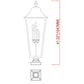 Z-Lite Gannon 16" W x 41" H 5-Light Black Stainless Steel Outdoor Pier Mounted Fixture With Clear Beveled Glass Shade