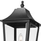 Z-Lite Gannon 5008PHBR-5011P-BK 3-Light Black Stainless Steel Outdoor Post Mounted Fixture With Clear Beveled Glass Shade