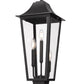 Z-Lite Gannon 5008PHBS-BK 3-Light Black Stainless Steel Outdoor Post Mount Fixture With Clear Beveled Glass Shade