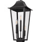Z-Lite Gannon 5008PHBS-BK 3-Light Black Stainless Steel Outdoor Post Mount Fixture With Clear Beveled Glass Shade