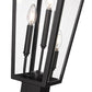 Z-Lite Gannon 5008PHBS-BK 3-Light Black Stainless Steel Outdoor Post Mount Fixture With Clear Beveled Glass Shade