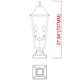 Z-Lite Gannon 5008PHBS-SQPM-BK 3-Light Black Stainless Steel Outdoor Pier Mounted Fixture With Clear Beveled Glass Shade