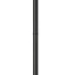 Z-Lite Gannon 5008PHXLR-5009P96-BK 3-Light Black Stainless Steel Outdoor Post Mounted Fixture With Clear Beveled Glass Shade