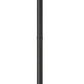 Z-Lite Gannon 5008PHXLR-5009P96-BK 3-Light Black Stainless Steel Outdoor Post Mounted Fixture With Clear Beveled Glass Shade
