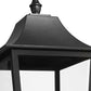 Z-Lite Gannon 5008PHXLR-5011P-BK 3-Light Black Stainless Steel Outdoor Post Mounted Fixture With Clear Beveled Glass Shade
