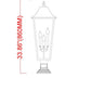 Z-Lite Gannon 5008PHXLR-533PM-BK 3-Light Black Stainless Steel Outdoor Pier Mounted Fixture With Clear Beveled Glass Shade