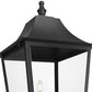 Z-Lite Gannon 5008PHXLR-564P-BK 3-Light Black Stainless Steel Outdoor Post Mounted Fixture With Clear Beveled Glass Shade