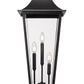 Z-Lite Gannon 5008PHXLR-BK 3-Light Black Stainless Steel Outdoor Post Mount Fixture With Clear Beveled Glass Shade