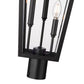 Z-Lite Gannon 5008PHXLR-BK 3-Light Black Stainless Steel Outdoor Post Mount Fixture With Clear Beveled Glass Shade