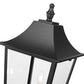 Z-Lite Gannon 5008PHXLS-536P-BK 3-Light Black Stainless Steel Outdoor Post Mounted Fixture With Clear Beveled Glass Shade