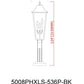 Z-Lite Gannon 5008PHXLS-536P-BK 3-Light Black Stainless Steel Outdoor Post Mounted Fixture With Clear Beveled Glass Shade