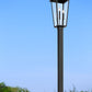 Z-Lite Gannon 5008PHXLS-536P-BK 3-Light Black Stainless Steel Outdoor Post Mounted Fixture With Clear Beveled Glass Shade