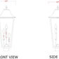 Z-Lite Gannon 5008PHXLS-BK 3-Light Black Stainless Steel Outdoor Post Mount Fixture With Clear Beveled Glass Shade