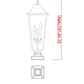 Z-Lite Gannon 5008PHXLS-SQPM-BK 3-Light Black Stainless Steel Outdoor Pier Mounted Fixture With Clear Beveled Glass Shade