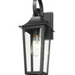 Z-Lite Gannon 6" 1-Light Black Stainless Steel Outdoor Wall Light With Clear Beveled Glass Shade