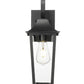 Z-Lite Gannon 6" 1-Light Black Stainless Steel Outdoor Wall Light With Clear Beveled Glass Shade
