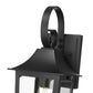 Z-Lite Gannon 6" 1-Light Black Stainless Steel Outdoor Wall Light With Clear Beveled Glass Shade
