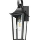 Z-Lite Gannon 6" 1-Light Black Stainless Steel Outdoor Wall Light With Clear Beveled Glass Shade