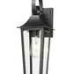 Z-Lite Gannon 6" 1-Light Black Stainless Steel Outdoor Wall Light With Clear Beveled Glass Shade