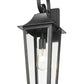 Z-Lite Gannon 8" 1-Light Black Stainless Steel Outdoor Wall Light With Clear Beveled Glass Shade