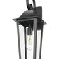 Z-Lite Gannon 8" 1-Light Black Stainless Steel Outdoor Wall Light With Clear Beveled Glass Shade