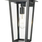 Z-Lite Gannon 8" 1-Light Black Stainless Steel Outdoor Wall Light With Clear Beveled Glass Shade