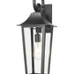Z-Lite Gannon 8" 1-Light Black Stainless Steel Outdoor Wall Light With Clear Beveled Glass Shade
