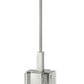 Z-Lite Gantt 5" 1-Light Brushed Nickel Steel Pendant Light With Seedy Glass Shade