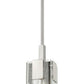 Z-Lite Gantt 5" 1-Light Brushed Nickel Steel Pendant Light With Seedy Glass Shade