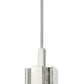 Z-Lite Gantt 5" 1-Light Brushed Nickel Steel Pendant Light With Seedy Glass Shade