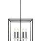 Z-Lite Gaultier 18" 6-Light Matte Black and Mordern Gold Steel Frame Chandelier