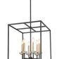 Z-Lite Gaultier 18" 6-Light Matte Black and Mordern Gold Steel Frame Chandelier