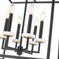 Z-Lite Gaultier 18" 6-Light Matte Black and Mordern Gold Steel Frame Chandelier