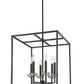 Z-Lite Gaultier 18" 6-Light Matte Black and Mordern Gold Steel Frame Chandelier