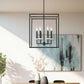 Z-Lite Gaultier 18" 6-Light Matte Black and Mordern Gold Steel Frame Chandelier