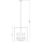 Z-Lite Gaultier 18" 6-Light Matte Black and Mordern Gold Steel Frame Chandelier