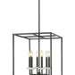 Z-Lite Gaultier 18" 6-Light Matte Black and Mordern Gold Steel Frame Chandelier