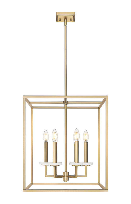 Z-Lite Gaultier 18" 6-Light Mordern Gold Steel Frame Chandelier