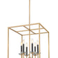 Z-Lite Gaultier 18" 6-Light Mordern Gold Steel Frame Chandelier