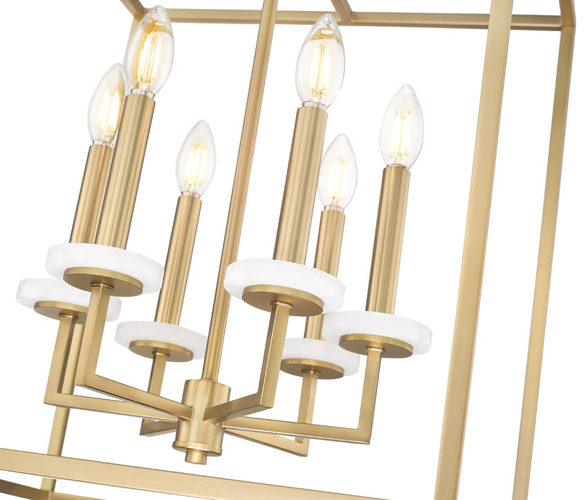 Z-Lite Gaultier 18" 6-Light Mordern Gold Steel Frame Chandelier