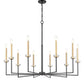 Z-Lite Gaultier 45" 10-Light Matte Black and Mordern Gold Steel Frame Chandelier