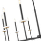 Z-Lite Gaultier 45" 10-Light Matte Black and Mordern Gold Steel Frame Chandelier