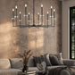 Z-Lite Gaultier 45" 10-Light Matte Black and Mordern Gold Steel Frame Chandelier