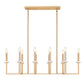 Z-Lite Gaultier 45" 10-Light Mordern Gold Steel Frame Linear Chandelier