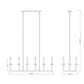 Z-Lite Gaultier 45" 10-Light Mordern Gold Steel Frame Linear Chandelier