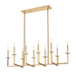 Z-Lite Gaultier 45" 10-Light Mordern Gold Steel Frame Linear Chandelier